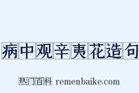 病中观辛夷花造句是什么意思的图片